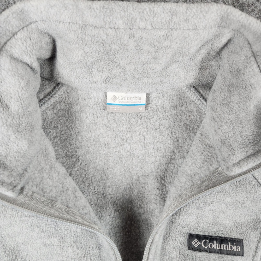 Columbia Benton Springs Fleece Jacket Women M Gray Full Zip Outdoor WL6439 - Picture 4 of 8